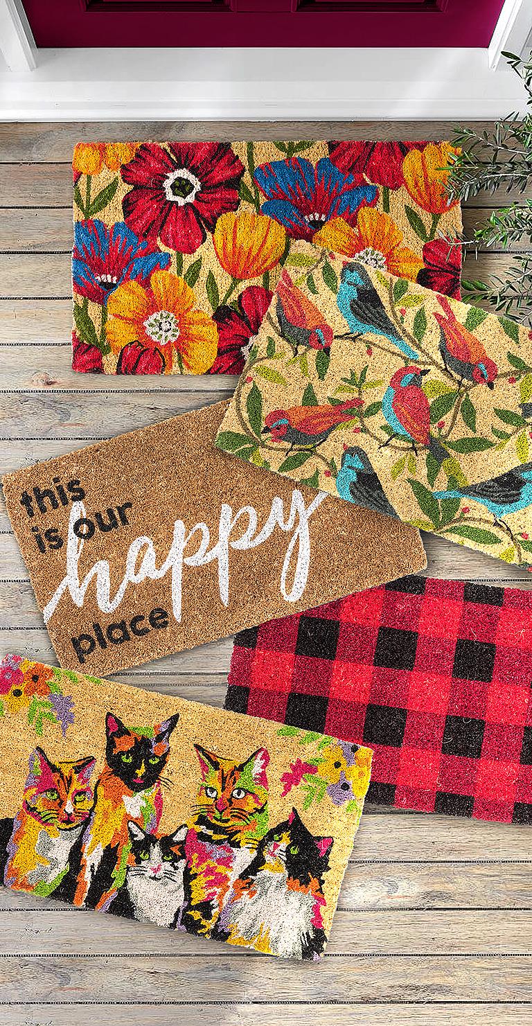 Graphic Happy Place Doormat - 18" x 30"