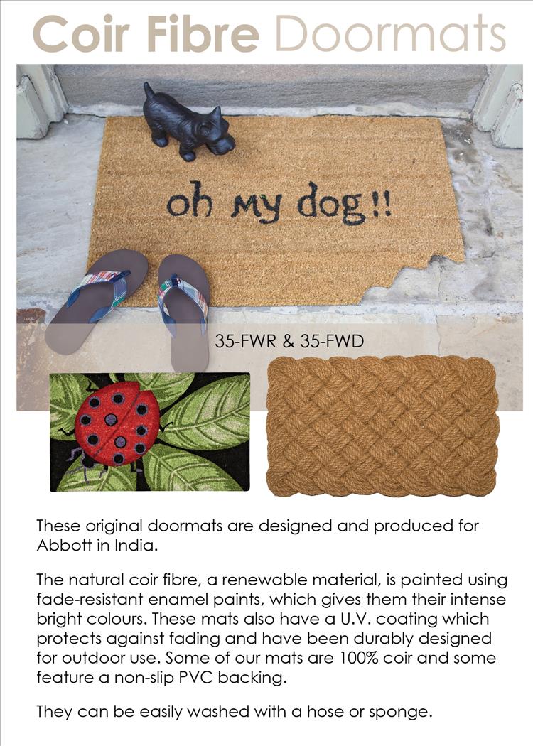 Cat Tail "Welcome" Doormat - 18" x 30"