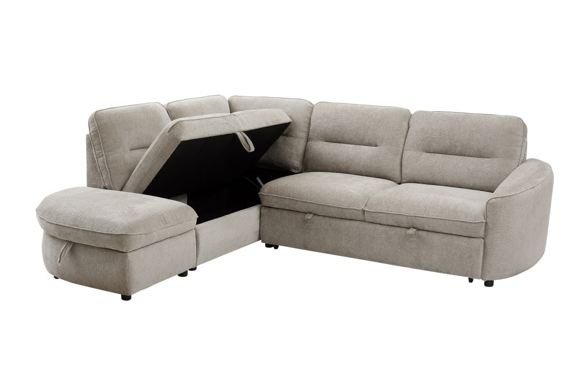 Harmony Sleeper Sectional in Beige