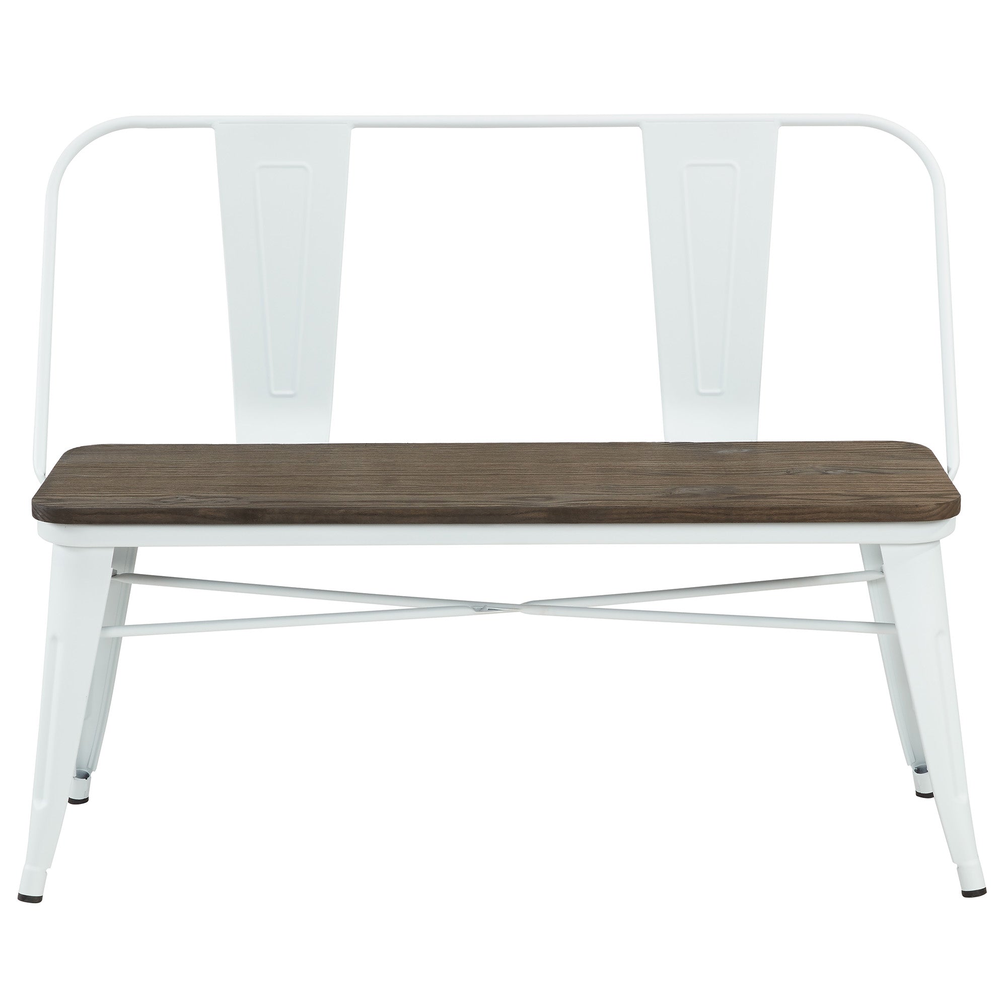 Modus Bench with Back in White
