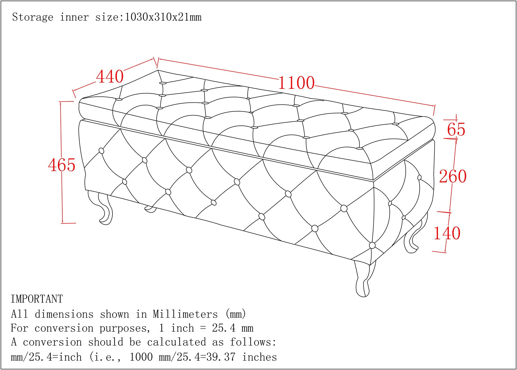 Monique Rectangular Storage Ottoman Bench in Blush Pink and Chrome