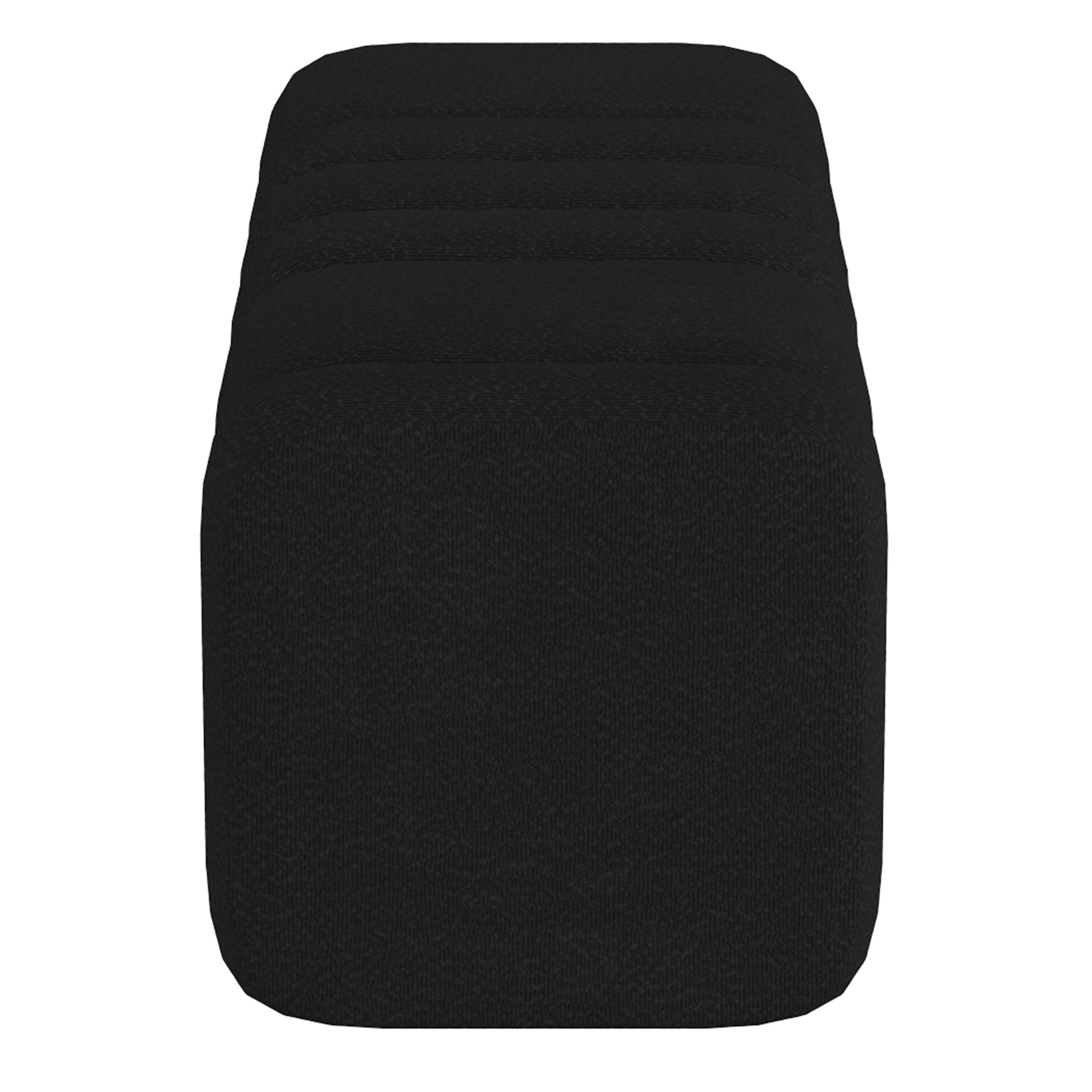 Rigel Large Ottoman Bench in Black Boucle