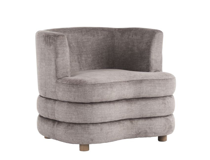 Dorian Accent Chair in Dark Taupe