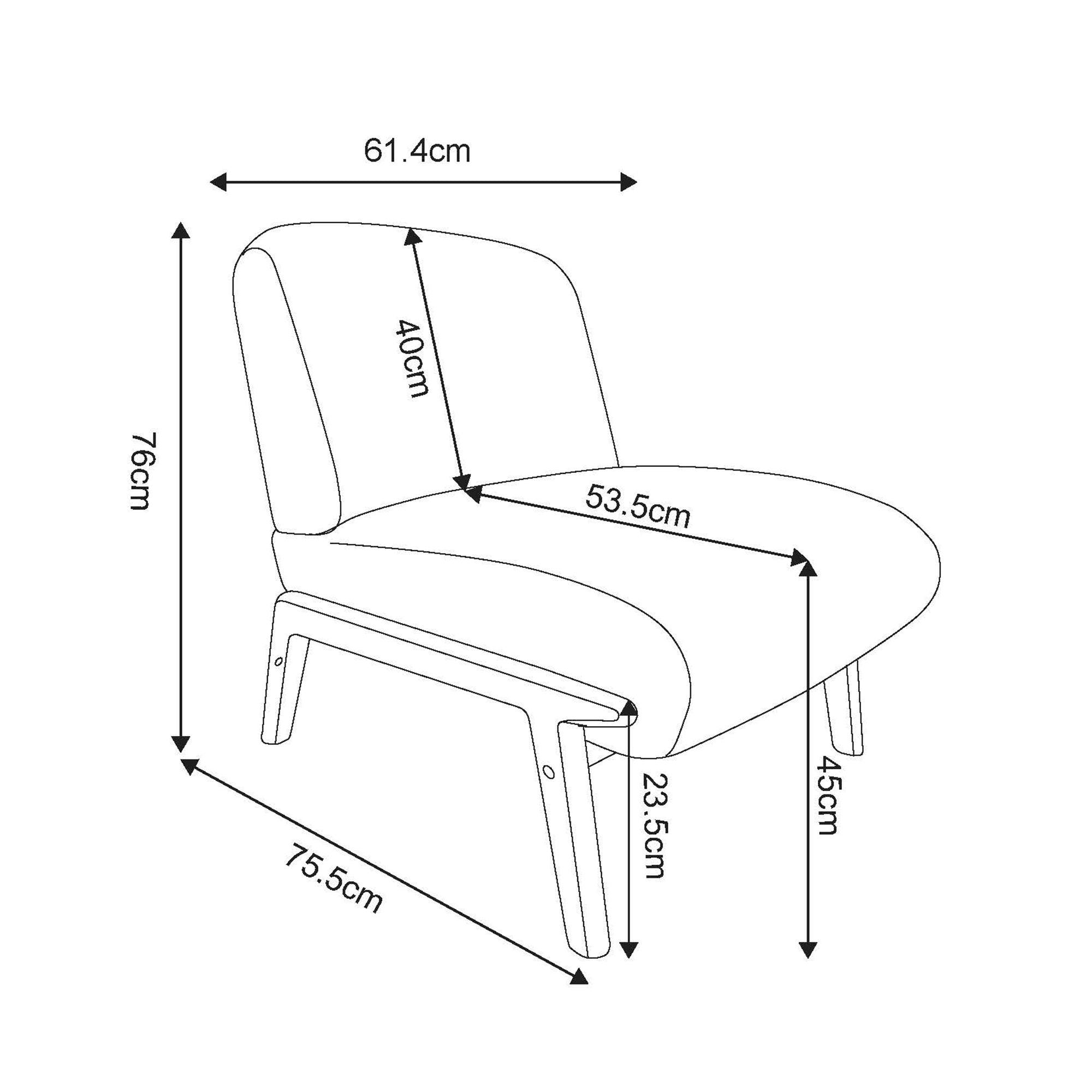 Lisson Accent Chair in Beige and Walnut