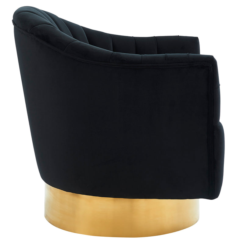 Cortina Accent Chair in Black and Gold