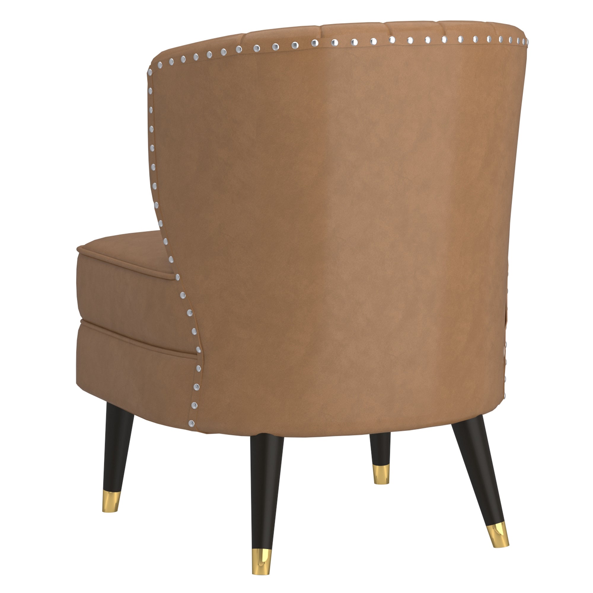 Kyrie Accent Chair in Saddle and Espresso