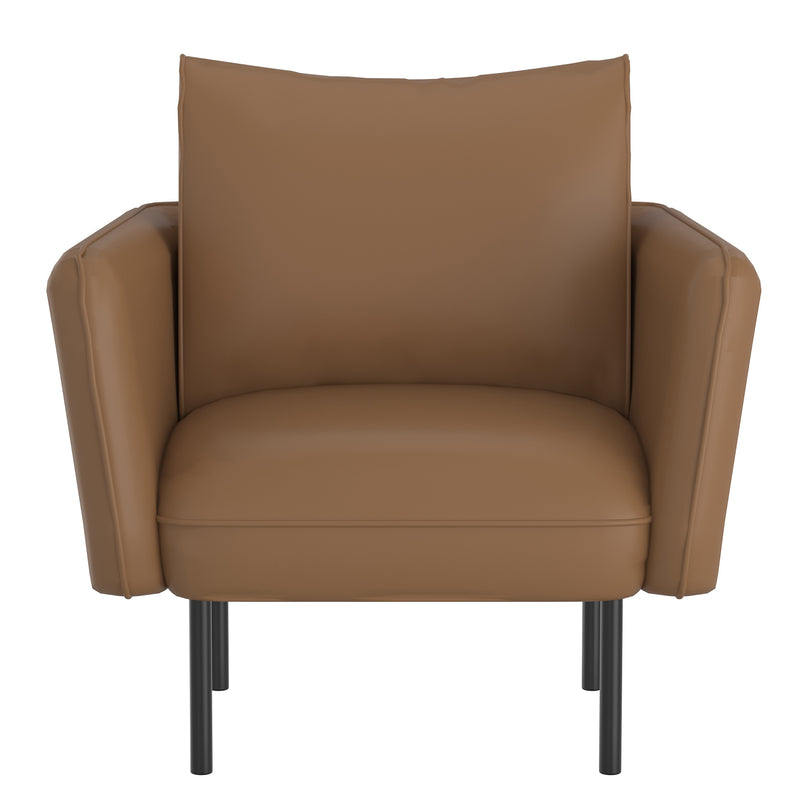 Ryker Accent Chair in Saddle and Black