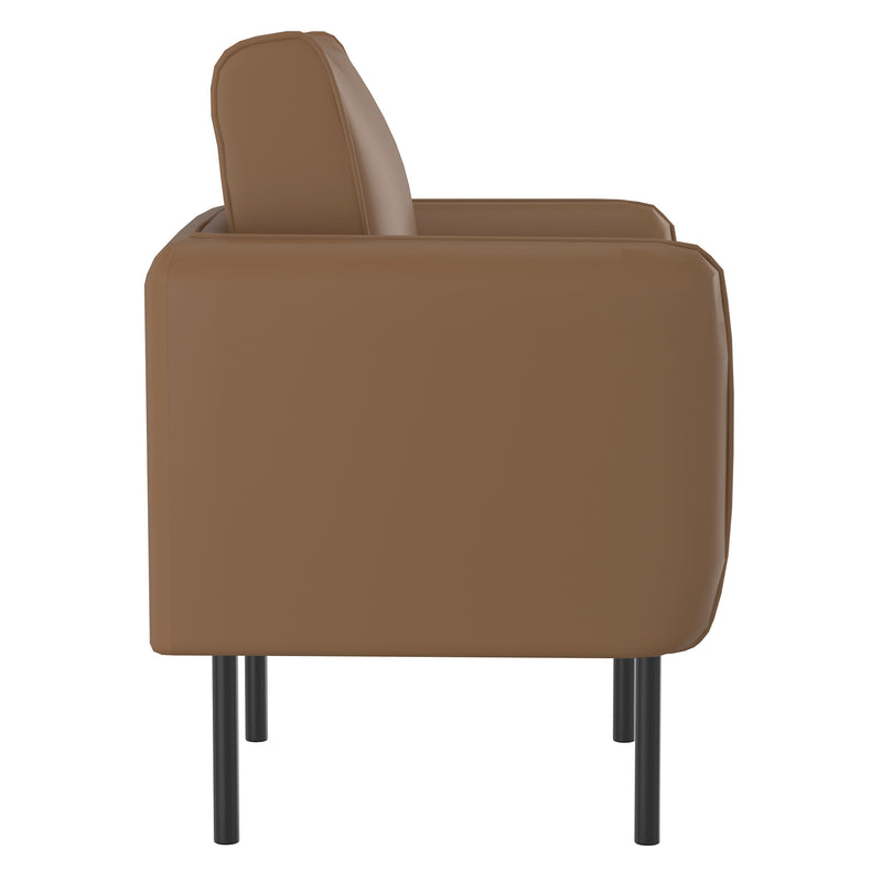 Ryker Accent Chair in Saddle and Black