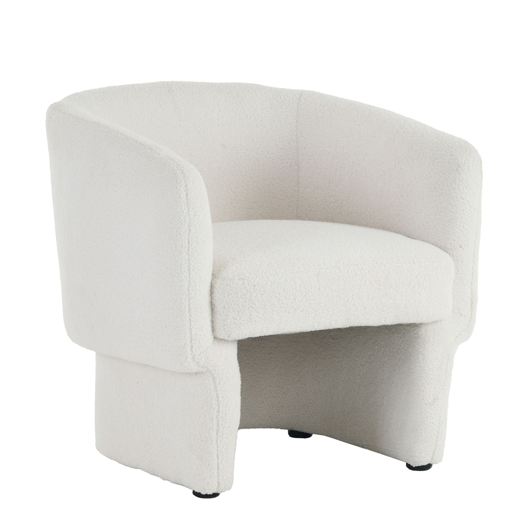 Sheri Accent Chair in White Boucle