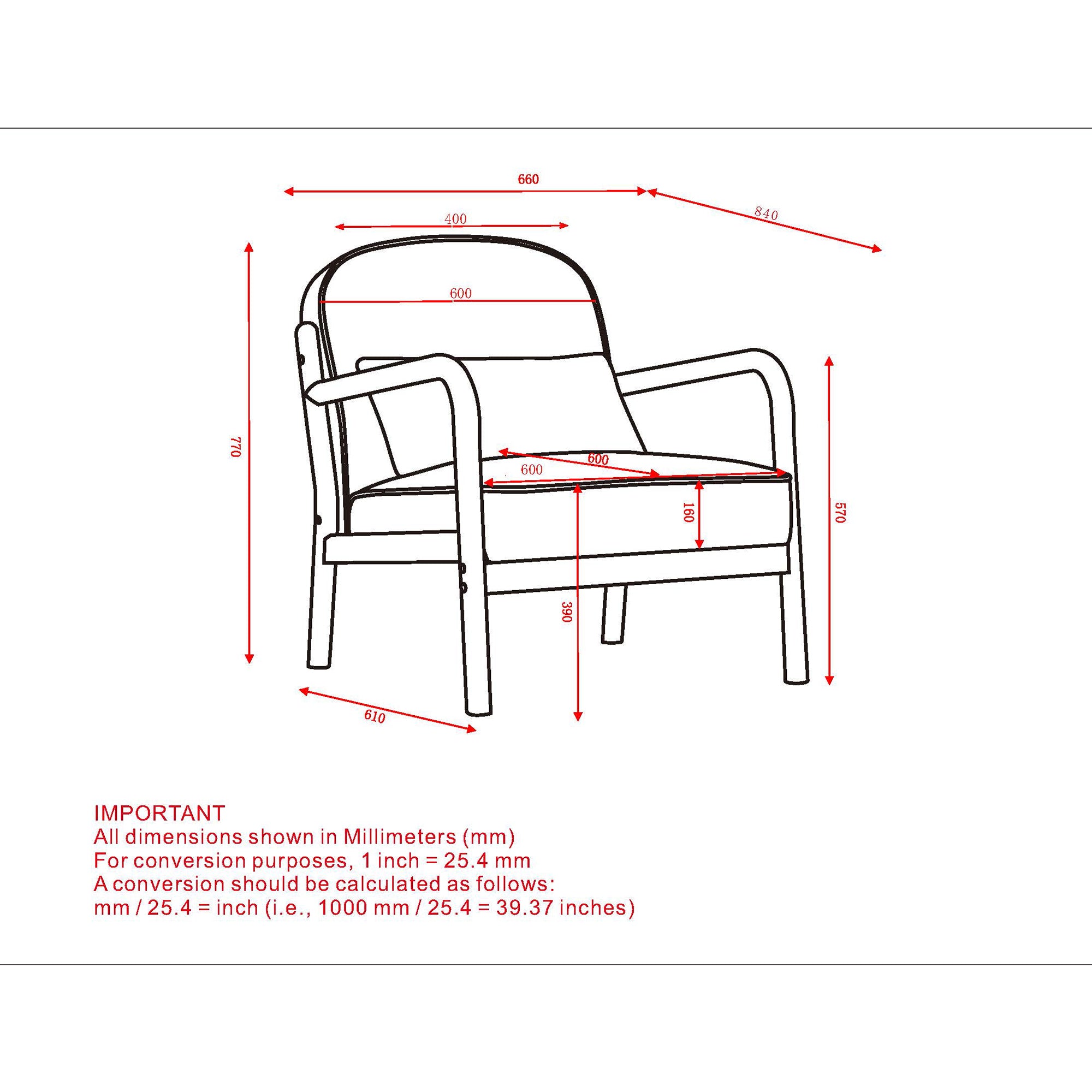 Fani Accent Chair, Faux Leather in Black and Walnut
