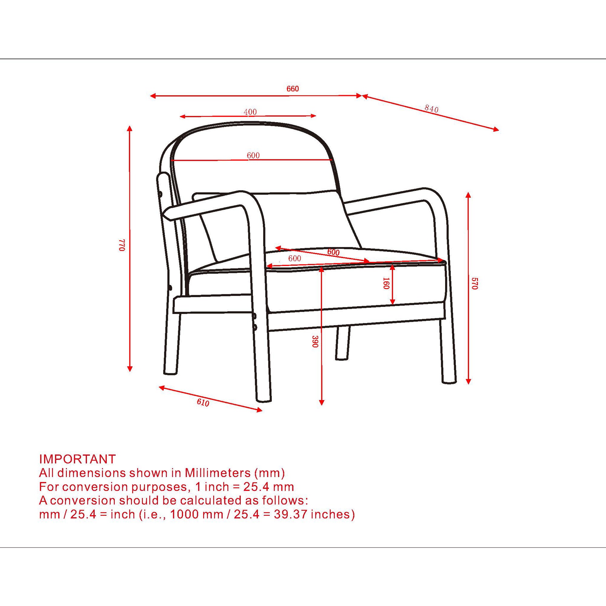 Fani Accent Chair, Fabric in White Boucle and Walnut