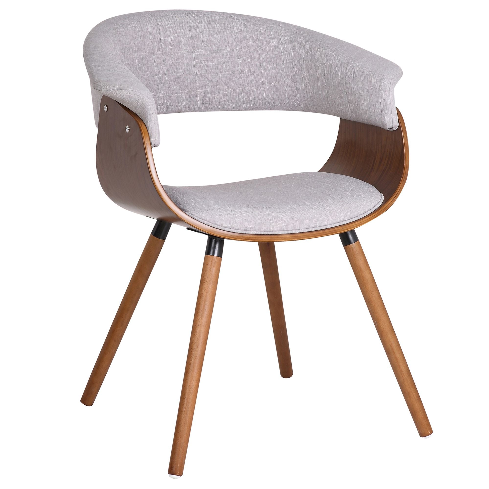 Holt Accent/Dining Chair in Grey and Walnut