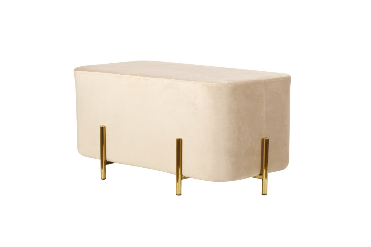 Allure Ottoman in Black, Beige, or Grey