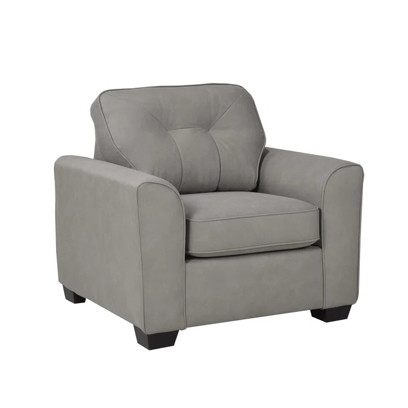 Gray armchair on a white background