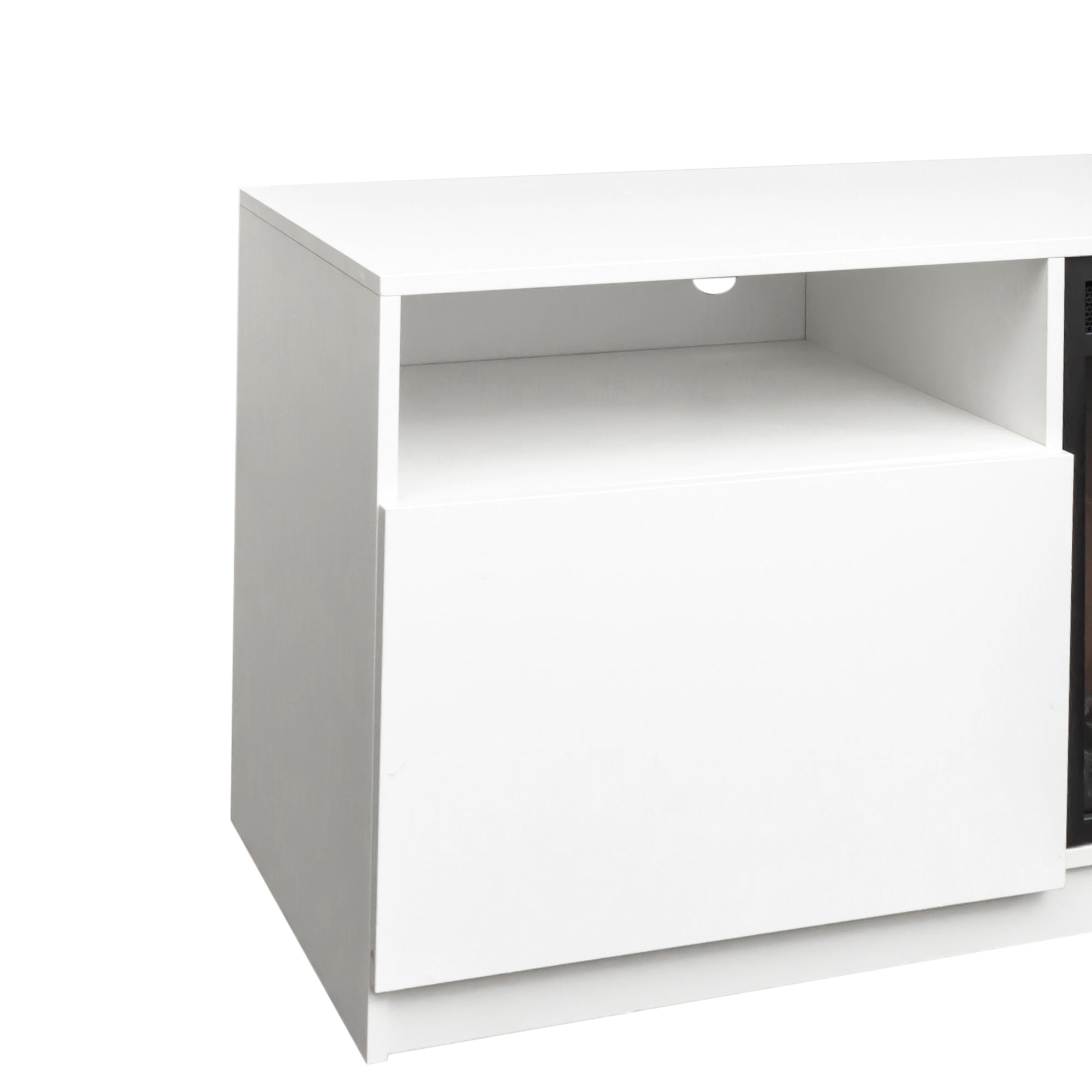 Amari 78" TV Stand in White