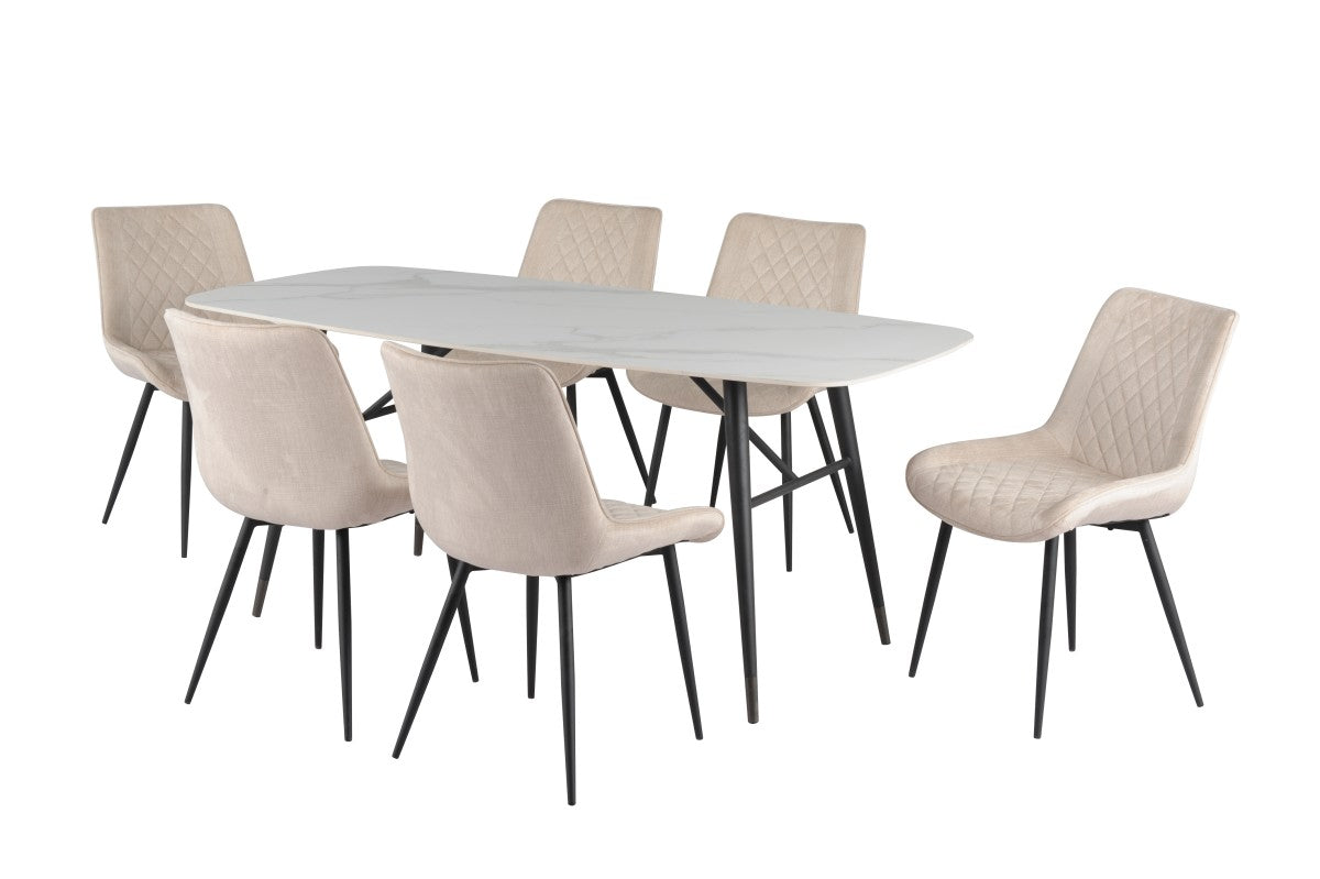Easton Dining Set in Beige