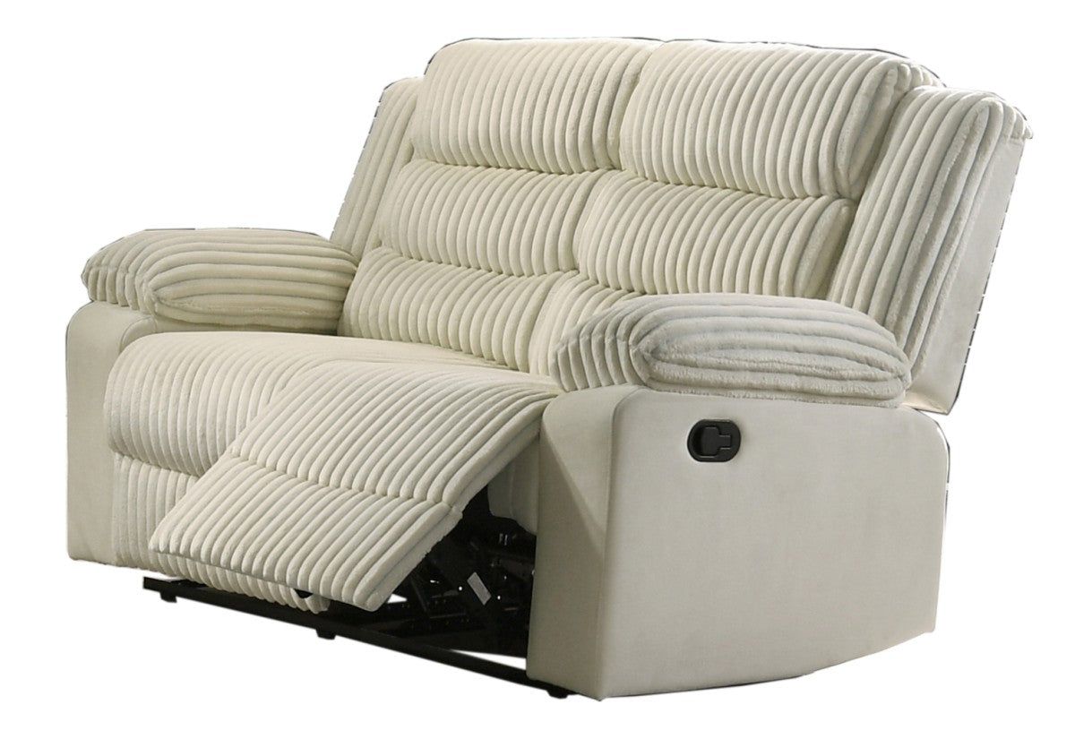 Romilly Manual Recliner Set in Cream