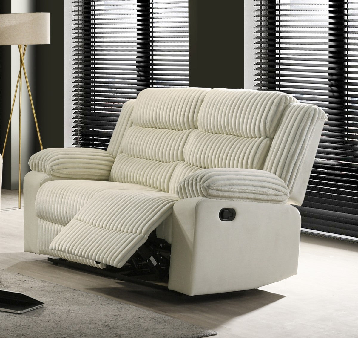 Romilly Manual Recliner Set in Cream