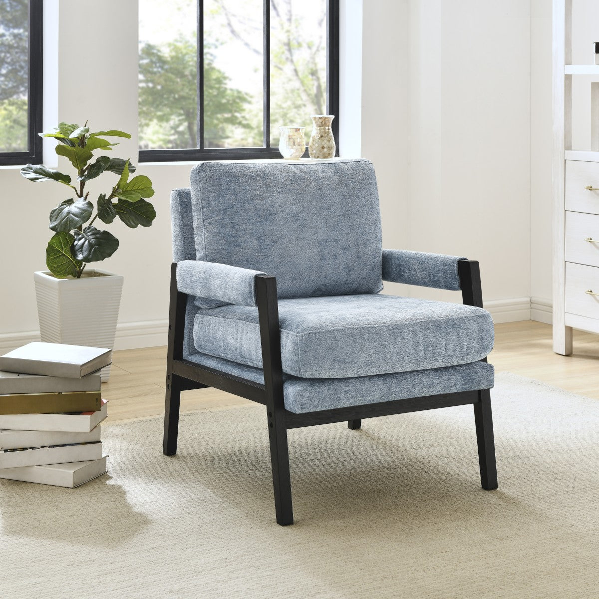 Carlo Arm Chair in Blue