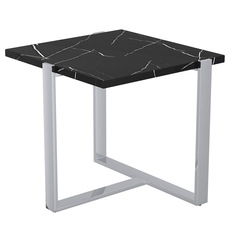 Veno Accent Table in Black and Silver