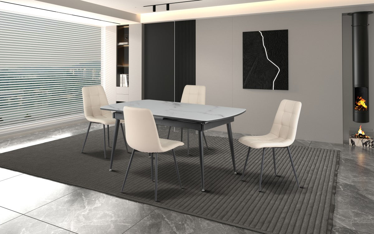 Dylan 5pc Dining Set in White