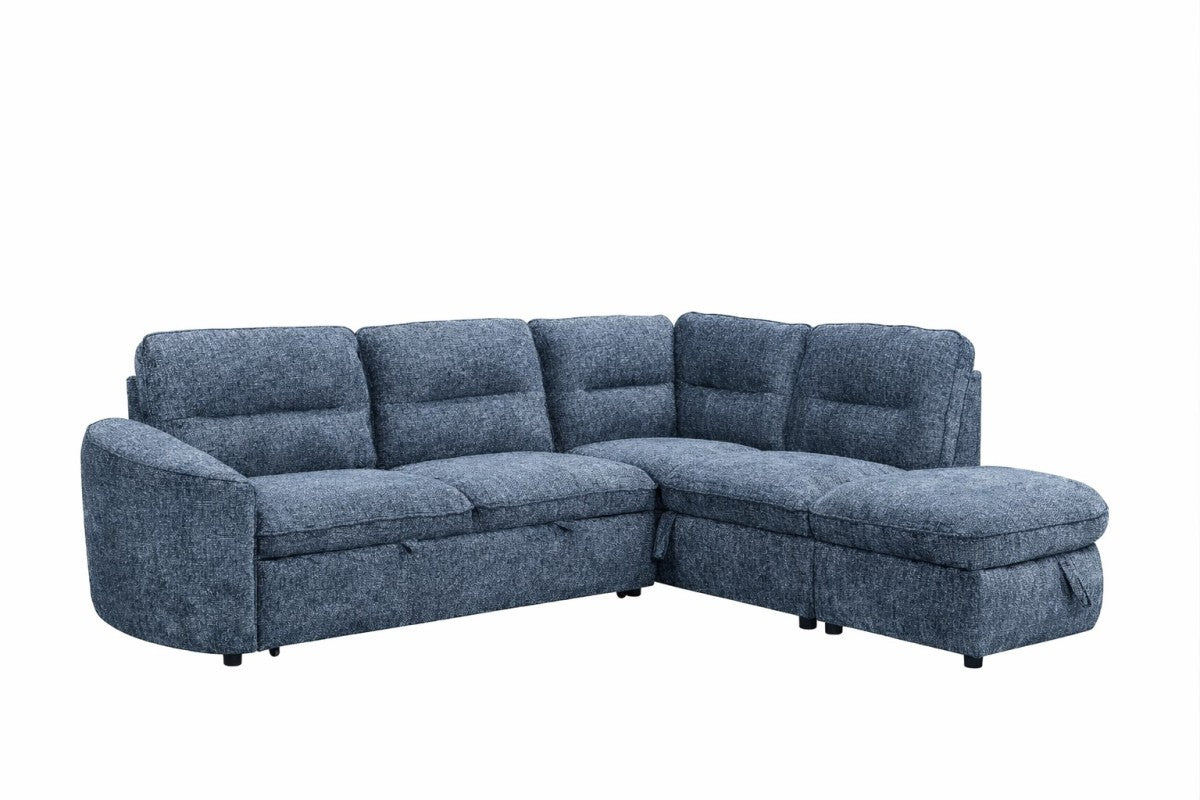 Harmony Sleeper Sectional in Blue
