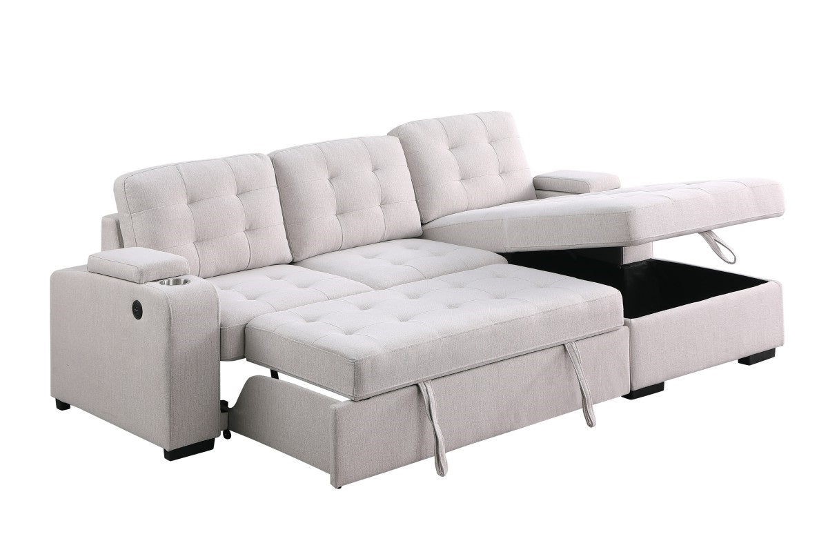 Lennox USB Sleeper Sectional