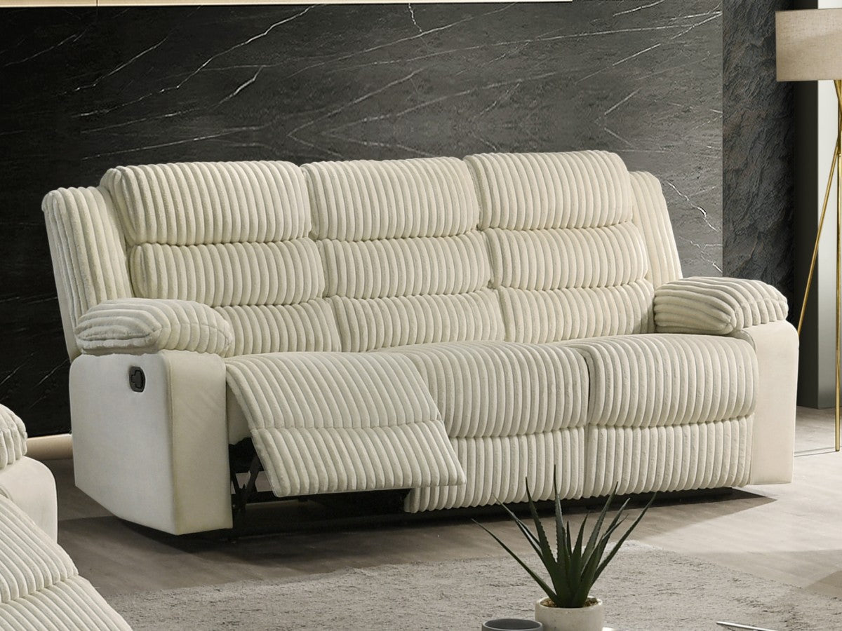 Romilly Manual Recliner Set in Cream