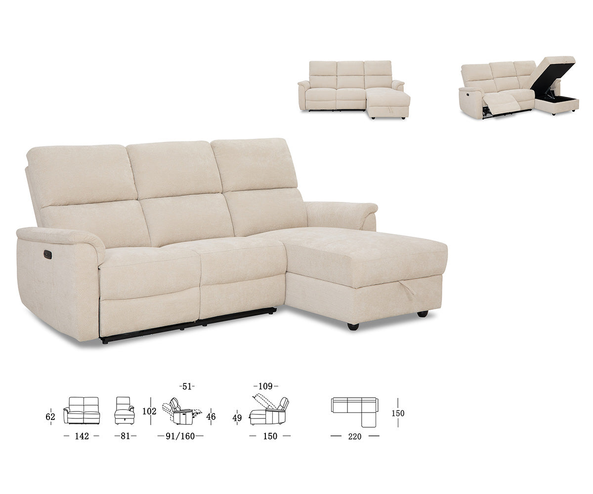 Manoa Power Recliner Sectional
