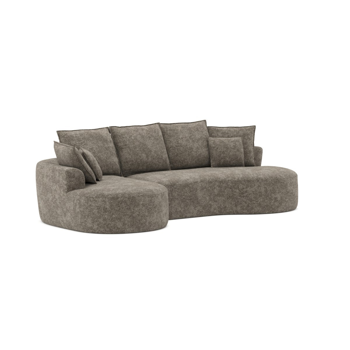 Compression Sectional with Rounded Chaise