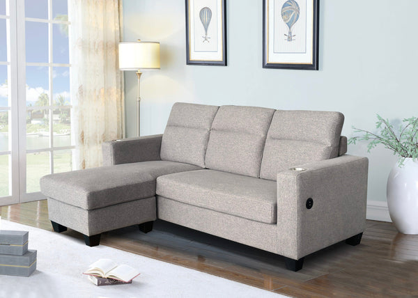 Sectional with Reversible Chaise & USB - V42