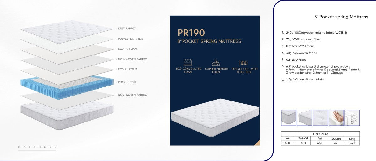 Cicely 8" Pocket Coil