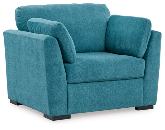 Keerwick Sofa, Loveseat, Chair and Ottoman in Teal