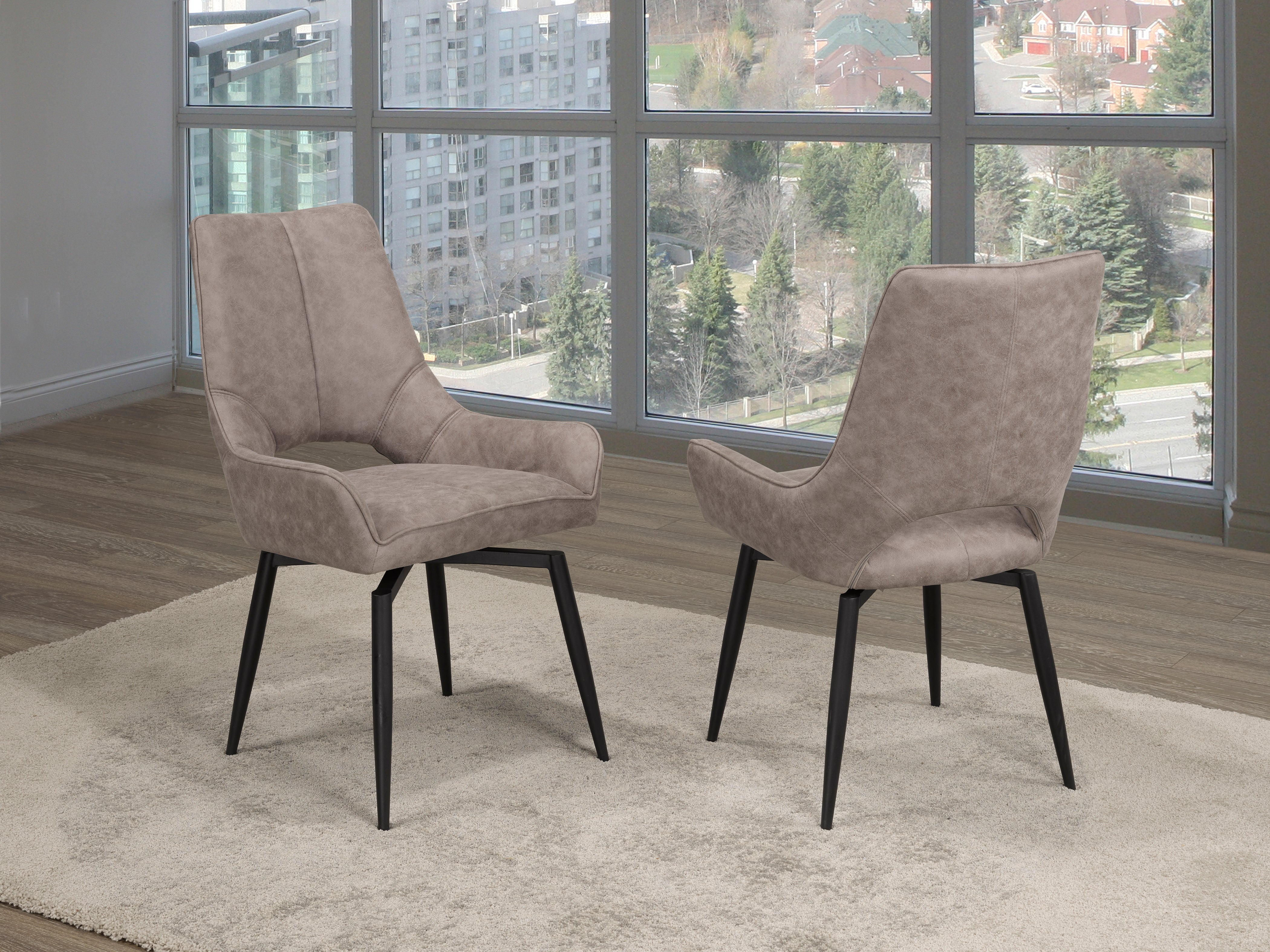 Electra Swivel Dining Chairs, Set of 2