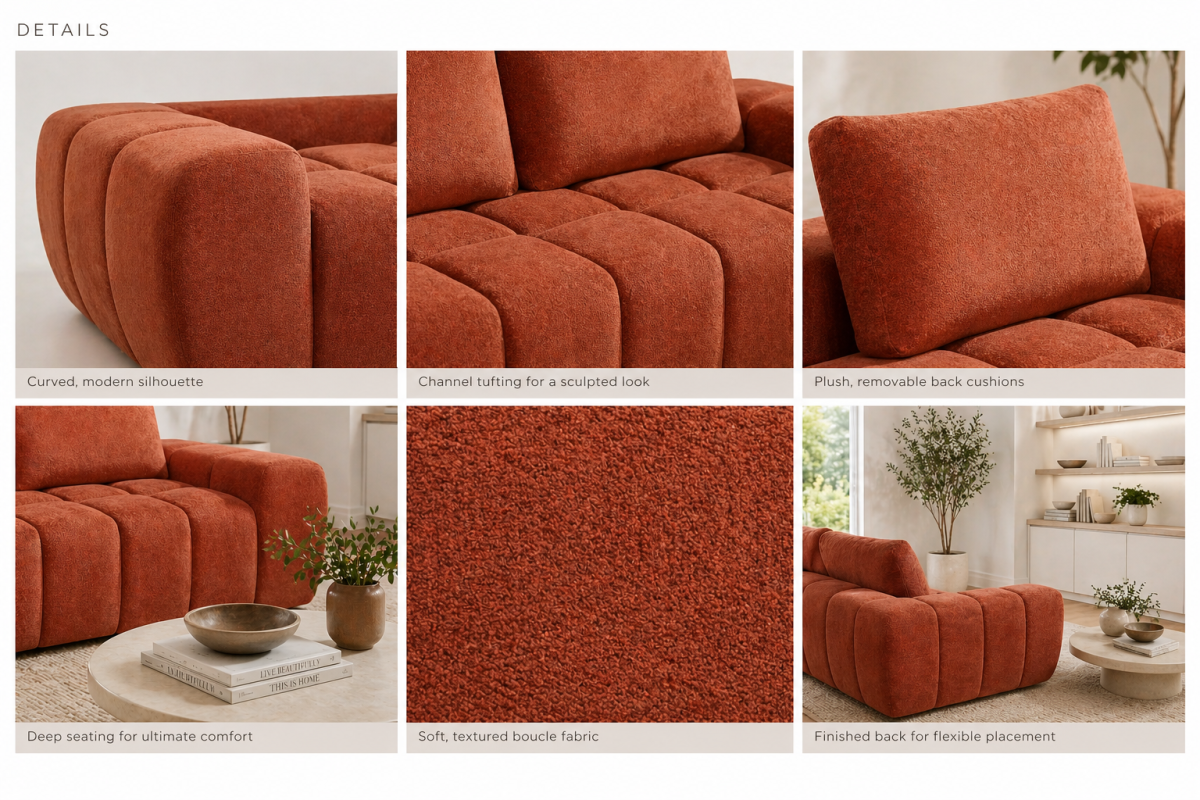 Sydney Sofa in Burgundy