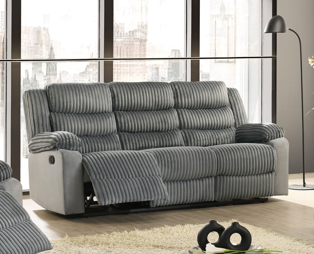 Romilly Manual Recliner Set in Grey