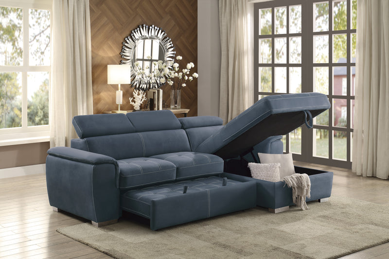 Ferriday Sleeper Sectional in Blue