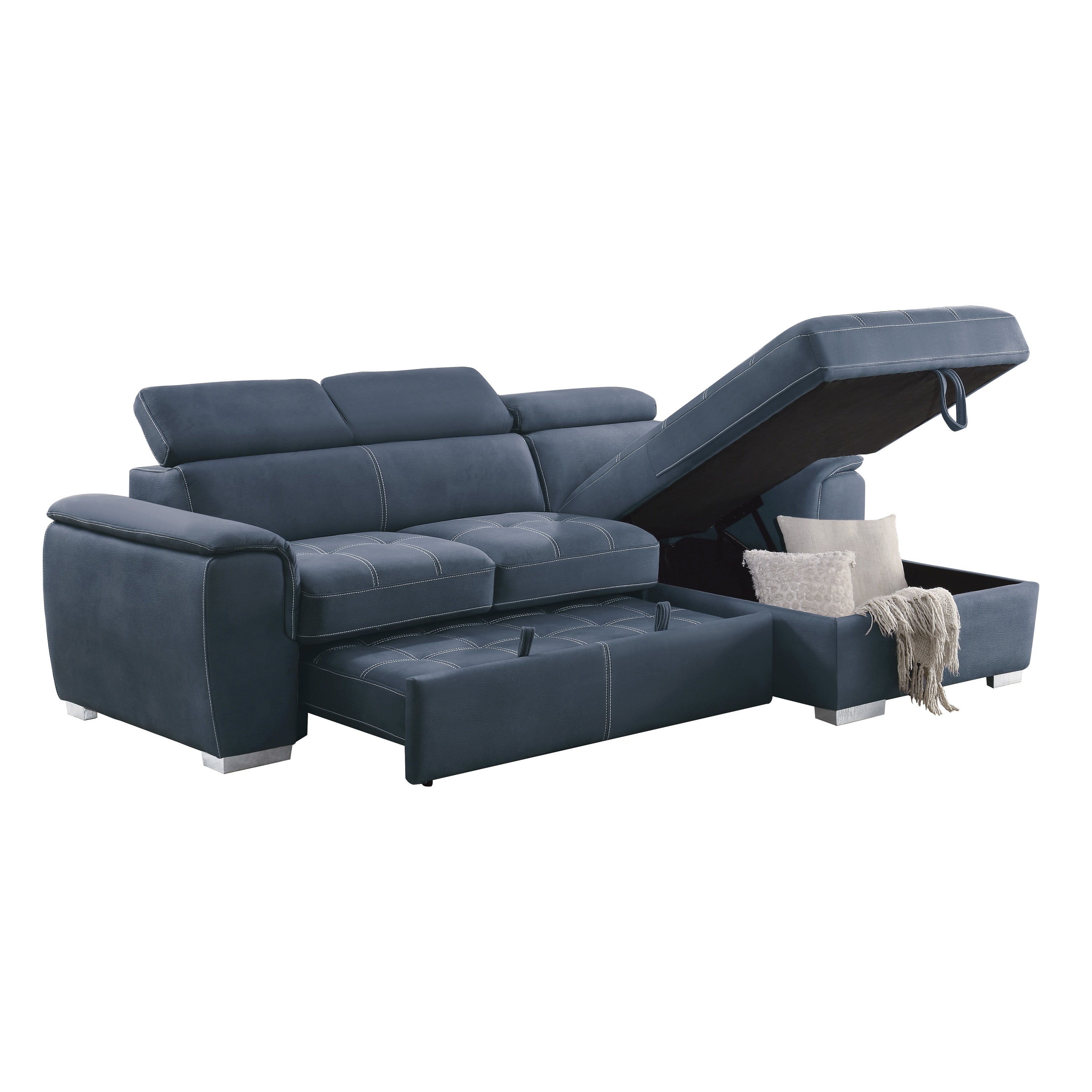 Ferriday Sleeper Sectional in Blue