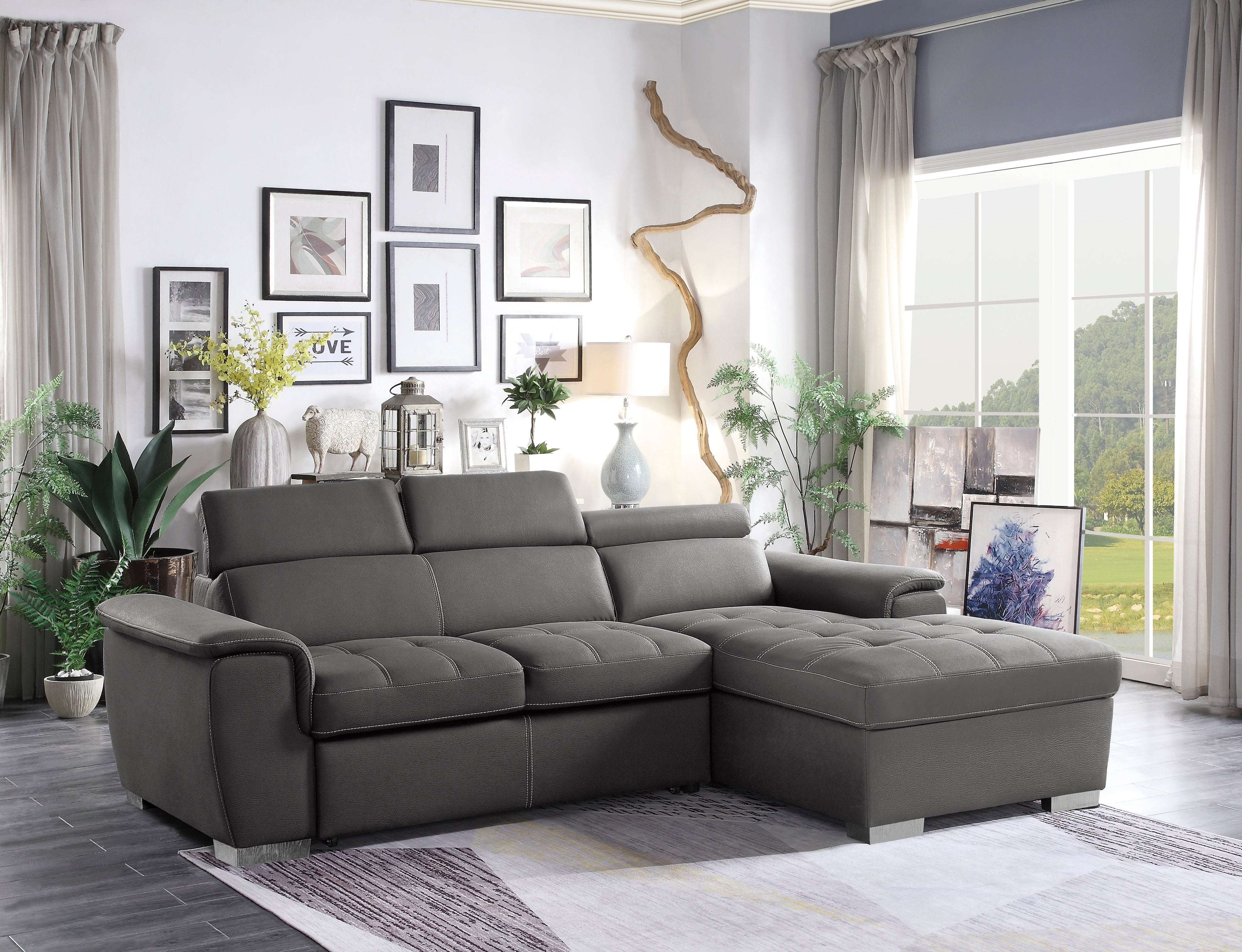 Ferriday Sleeper Sectional in Gray