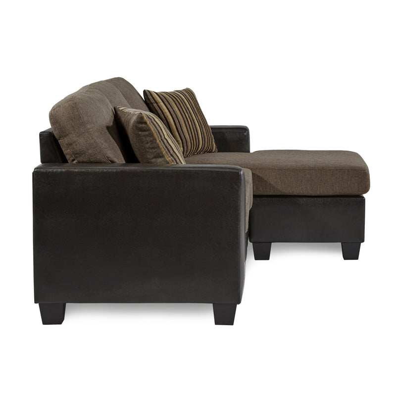 Slater Reversible Sofa Chaise in Brown