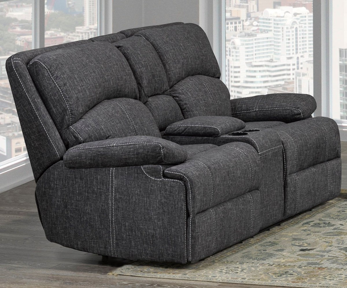Houston Manual Recliner Loveseat with Storage Console