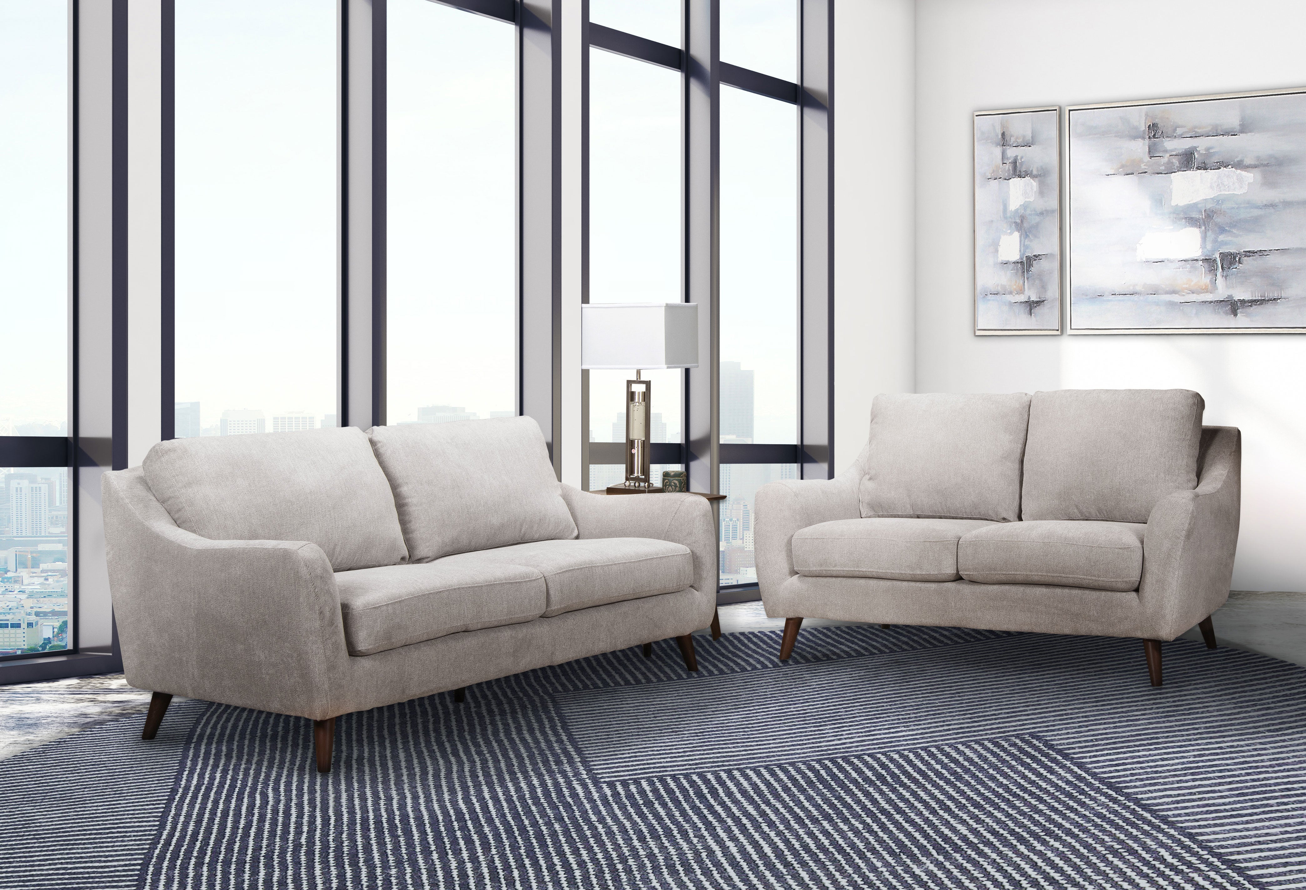 Kitchener Sofa & Loveseat in Beige