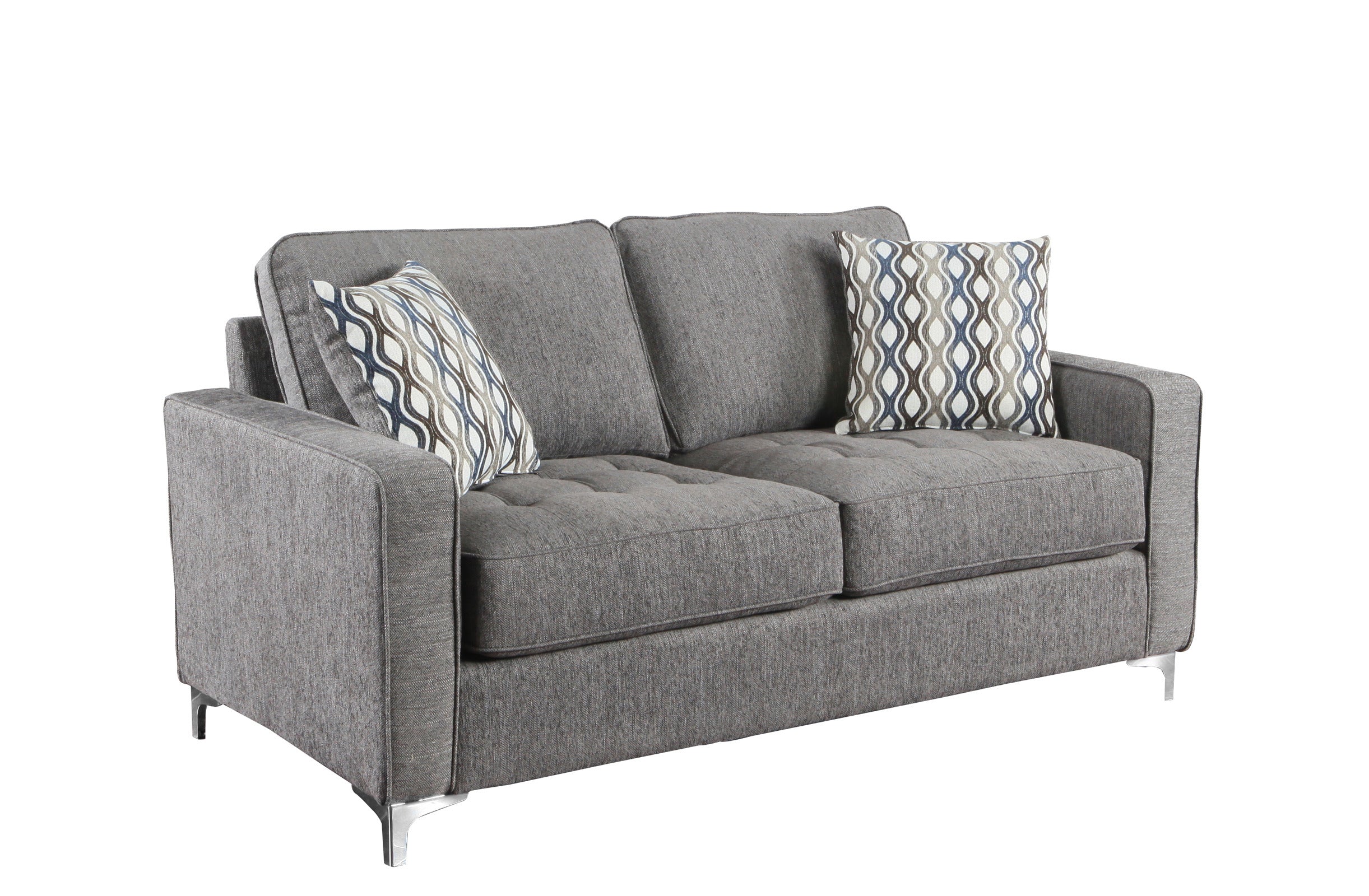 Hudson 3pc Sofa Set in Graphite