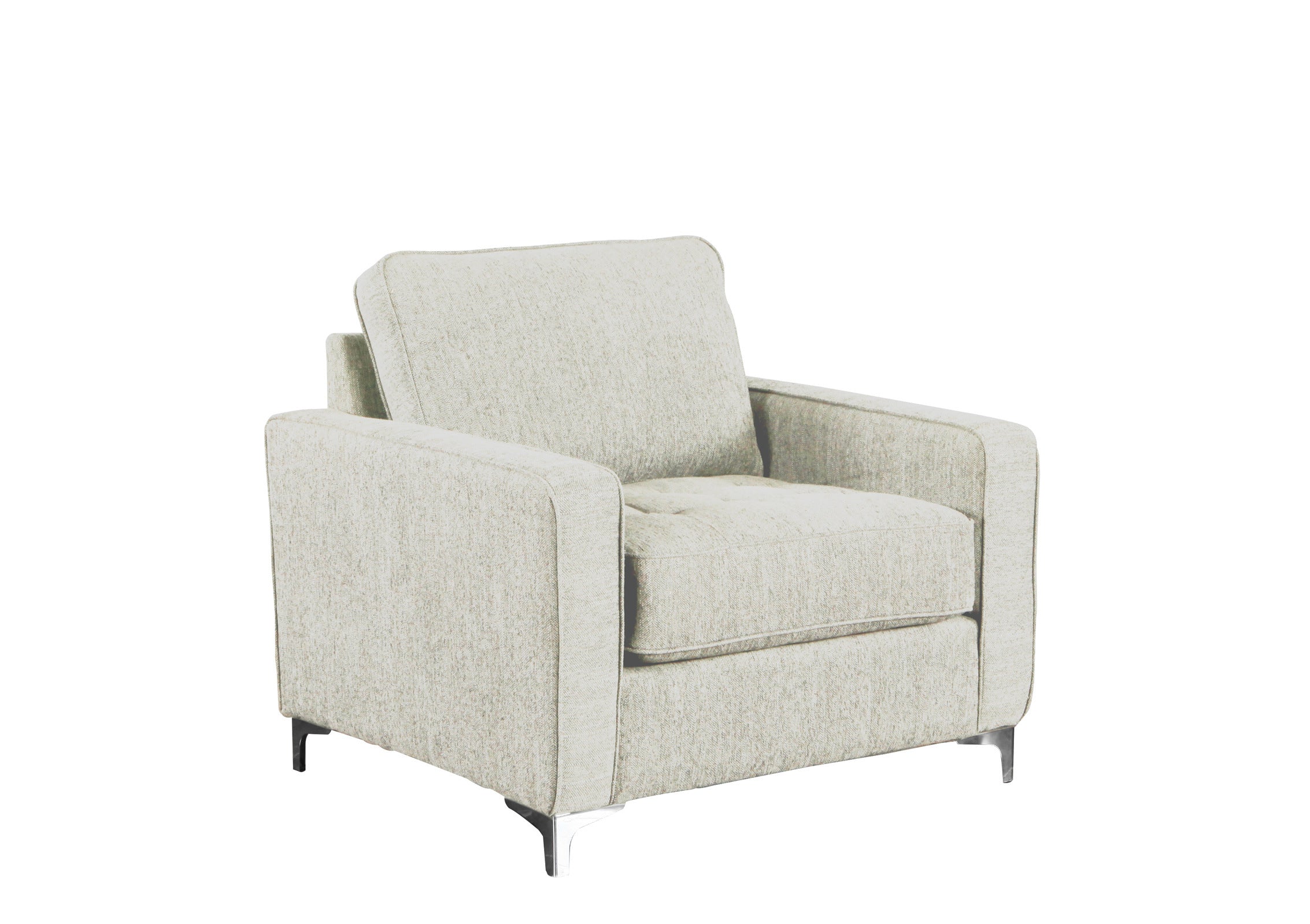 Hudson 3pc Sofa Set in Platinum