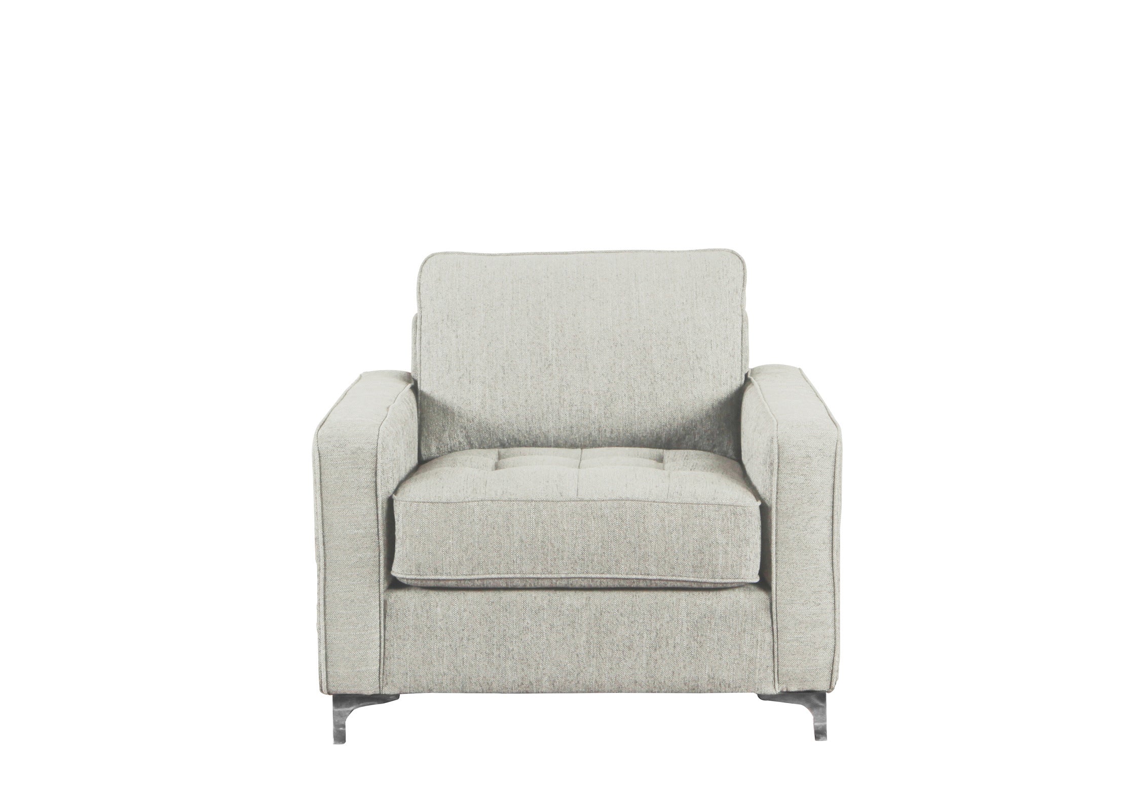 Hudson 3pc Sofa Set in Platinum