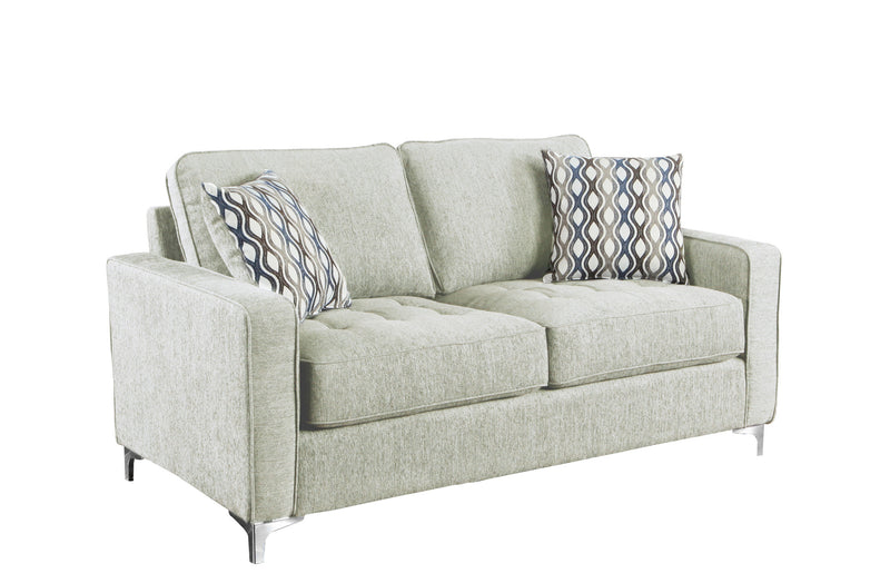 Hudson 3pc Sofa Set in Platinum