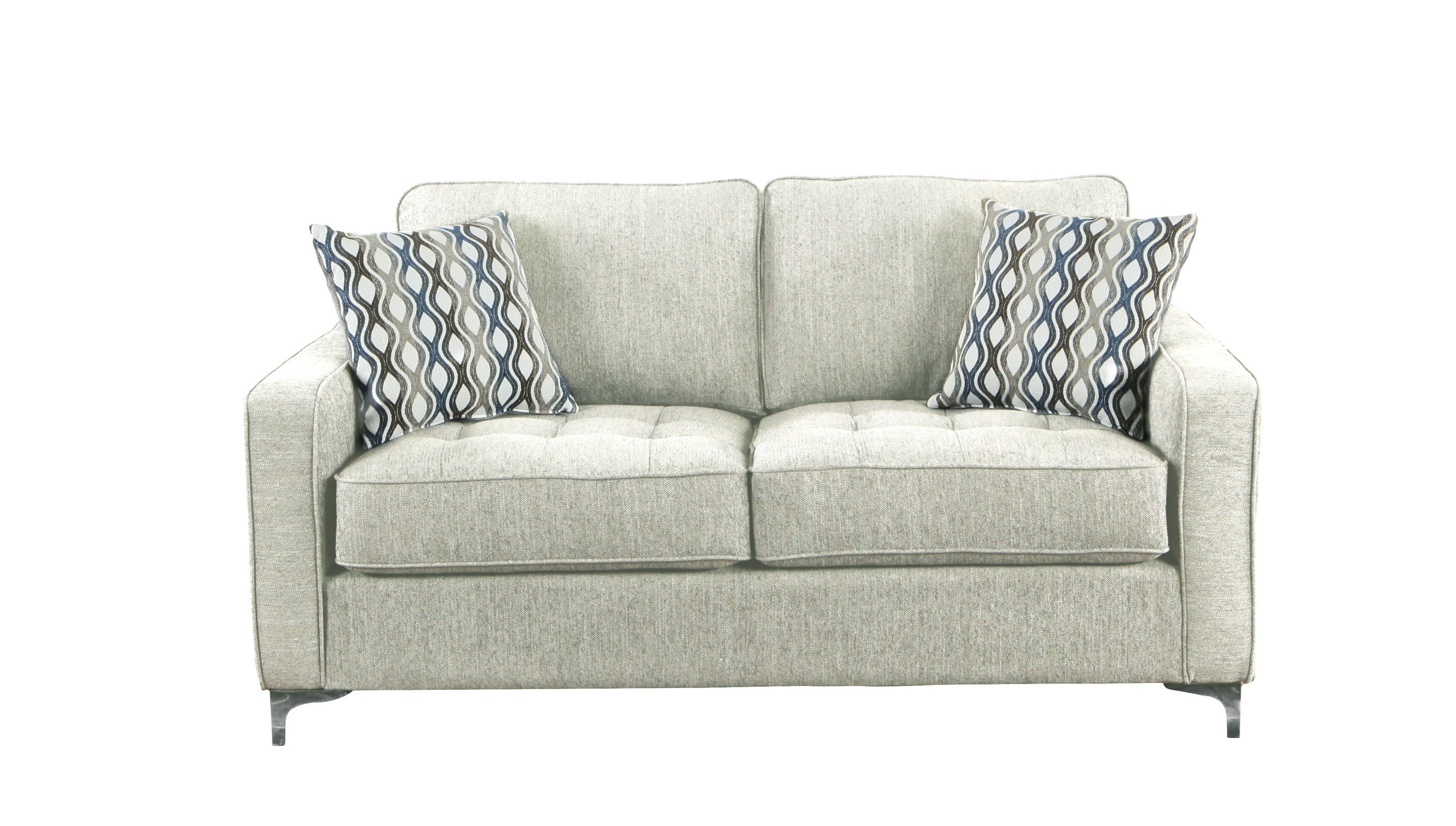 Hudson 3pc Sofa Set in Platinum