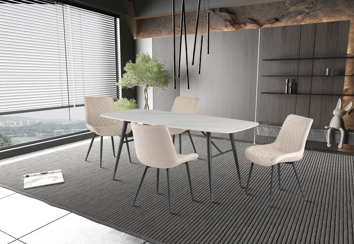Easton Dining Set in Beige