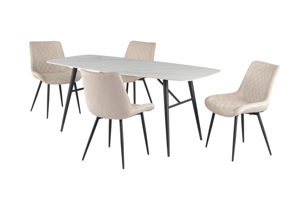 Easton Dining Set in Beige