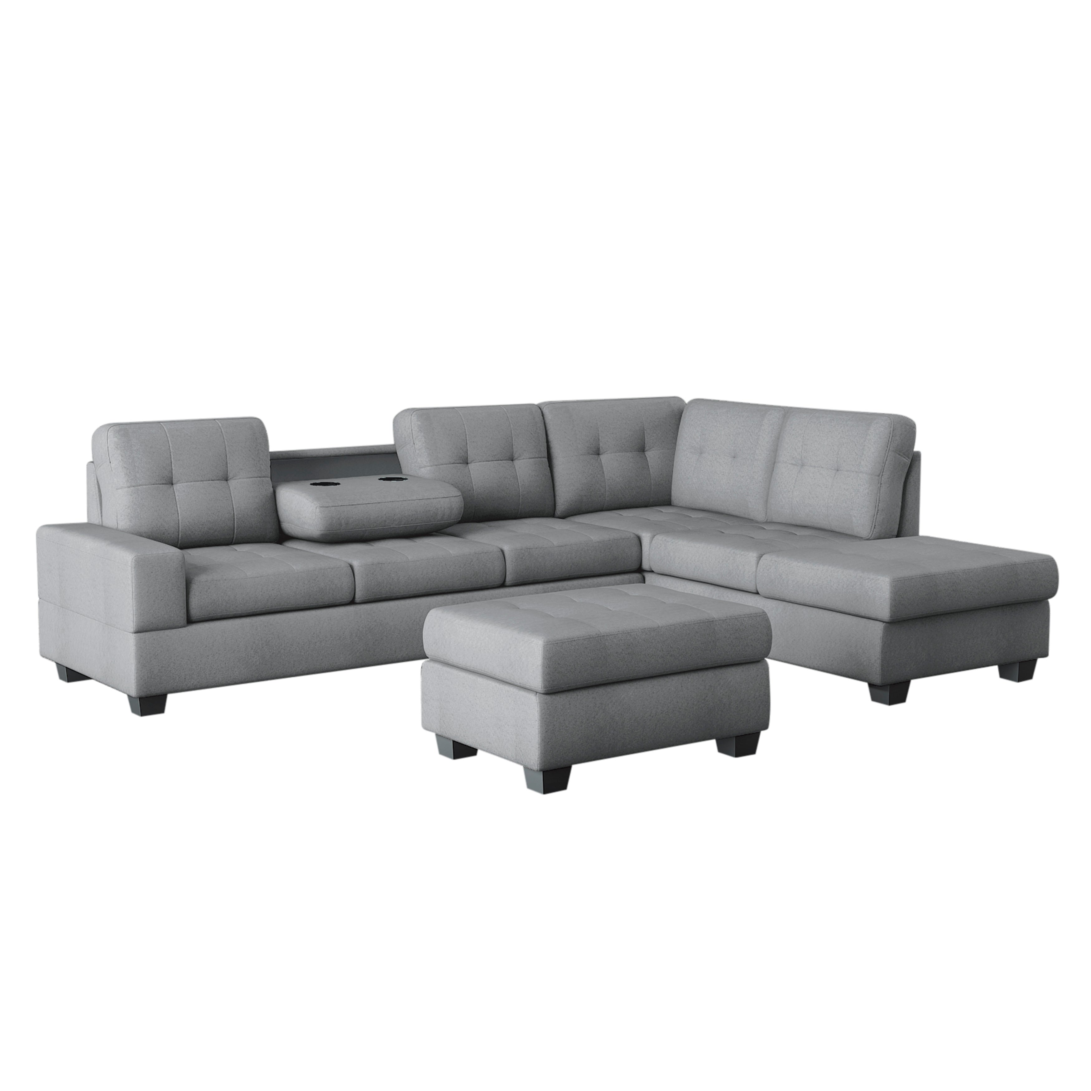 Maston Reversible Sectional with Storage Ottoman